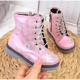 Pink warm girls boots Kornecki 6216 1