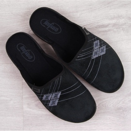 Black Befado men's home slippers 1