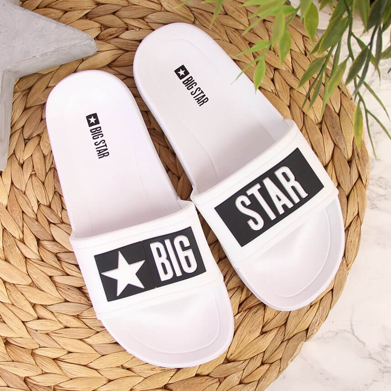 Children's white pool slippers Big Star DD374151 black 2