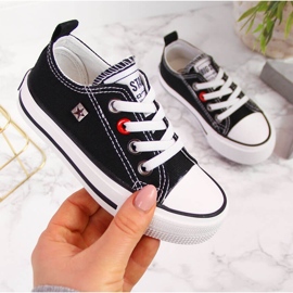 Children's sneakers low black Big Star HH374090 white 1