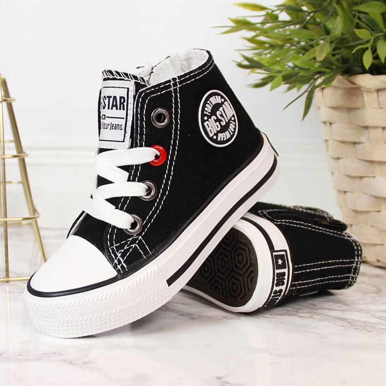 Children's black sneakers with zipper Big Star HH374084 1