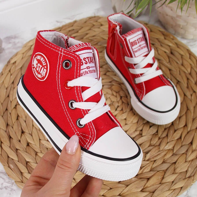 Children's sneakers with zipper red Big Star HH374086 1