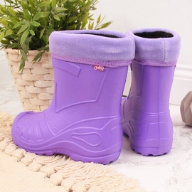 Girls' snow boots with a purple Befado sock 2