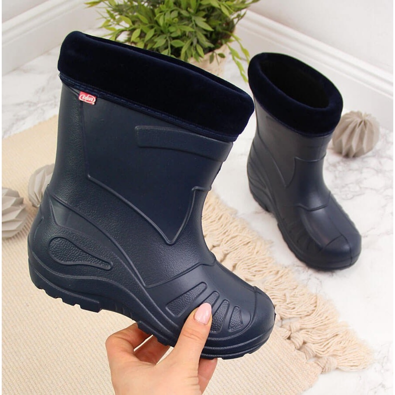 Children's snow boots with a removable warmer, navy blue Befado 1