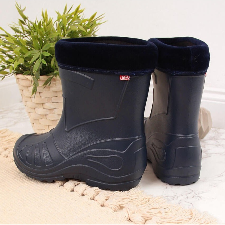 Children's snow boots with a removable warmer, navy blue Befado 2