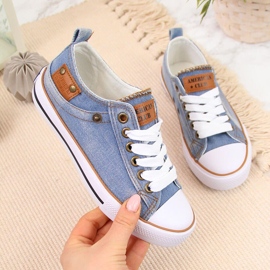 American Club blue denim blue children's sneakers 1 American Club blue denim blue children's sneakers 1