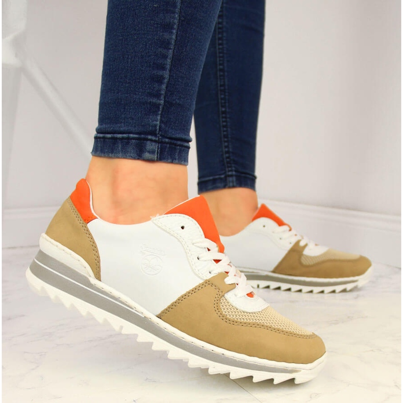 Women's sports shoes white and beige Rieker M6910 2 Women's sports shoes white and beige Rieker M6910 2