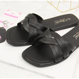 S.Barski Women's flat black slippers S. Barski 2 S.Barski Women's flat black slippers S. Barski 2