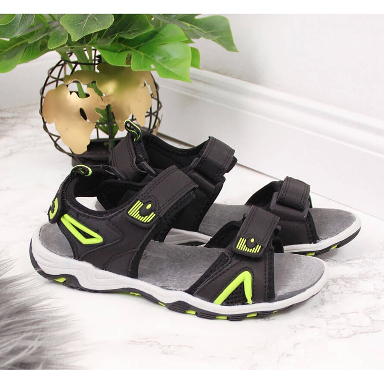 Children's sports sandals with velcro black NEWS 2