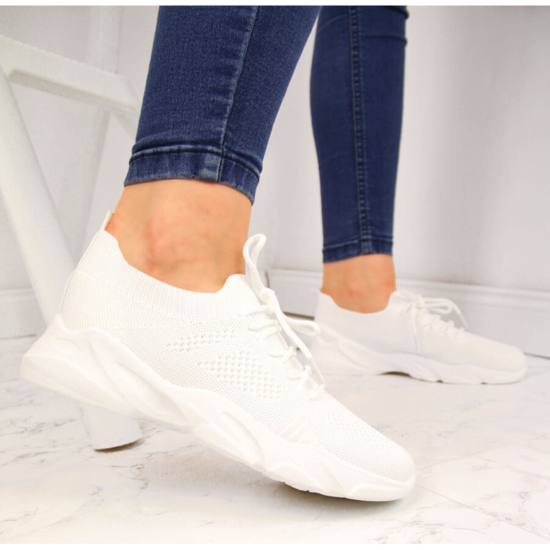 White Filippo women's socks sports shoes 2