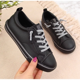Children's low-top eco leather black Big Star HH374038 1