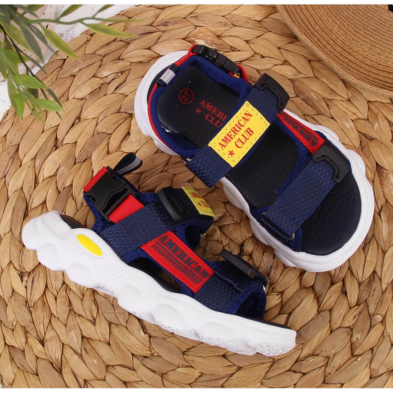 American Club navy blue velcro sandals for boys 2 American Club navy blue velcro sandals for boys 2