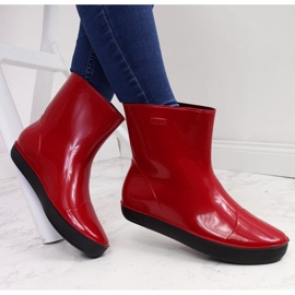 Red Alida waterproof women's rain boots 1