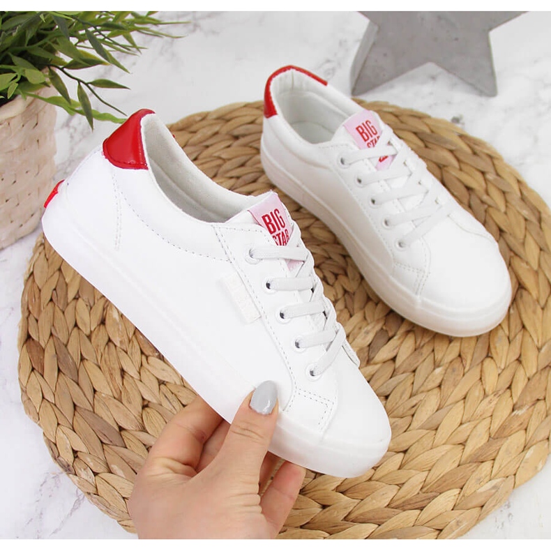 Children's sneakers low eco leather white Big Star DD374134 1