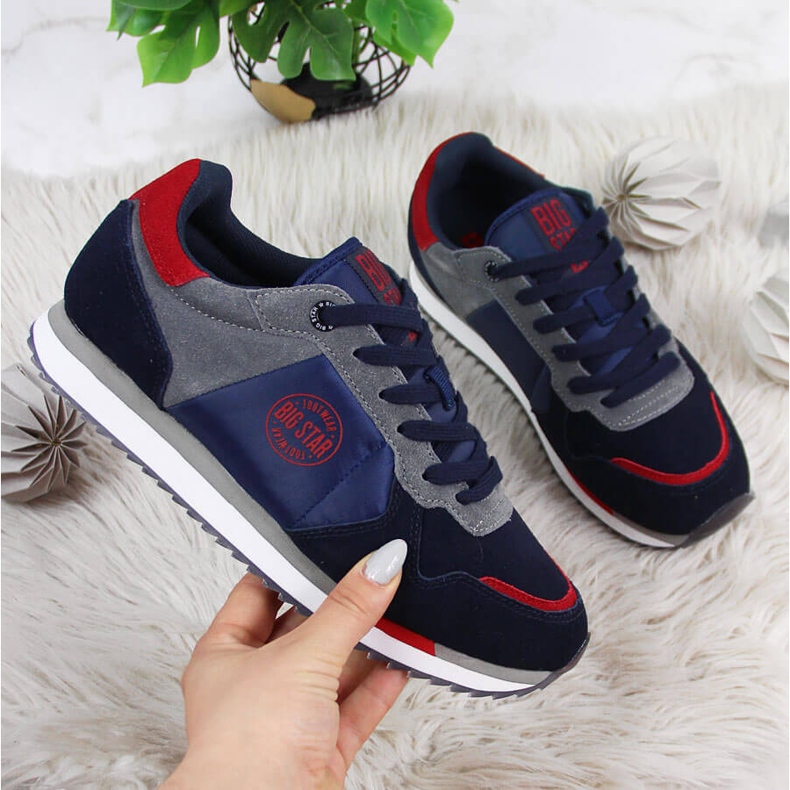 Leather navy blue sports shoes Big Star GG274A055 multicolored 1 Leather navy blue sports shoes Big Star GG274A055 multicolored 1