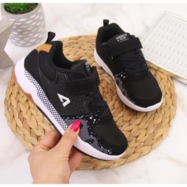 Black American Club children's sports shoes with velcro 1