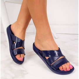 Atletico navy blue women's pool slippers 1