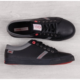 Men's low-top eco leather black sneakers Cross Jeans II1R4004C 1 Men's low-top eco leather black sneakers Cross Jeans II1R4004C 1