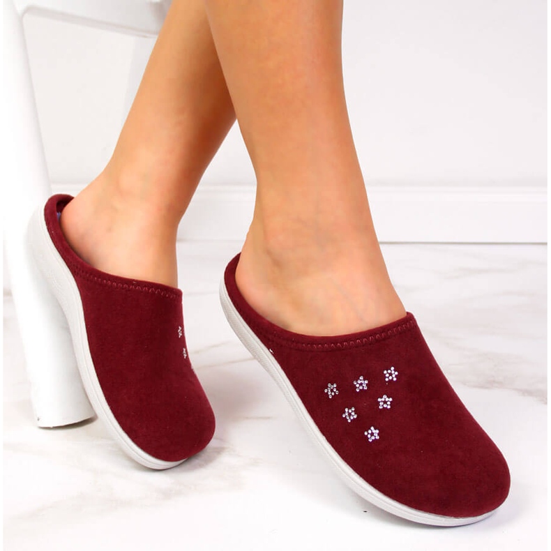 Maroon Inblu home slippers for women red multicolored 1