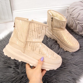 Women's beige suede snow boots NEWS 2