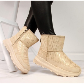 Women's beige suede snow boots NEWS 1