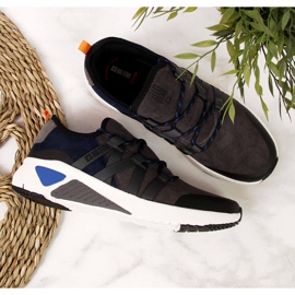 Gray leather sports shoes Big Star II274309 grey 2