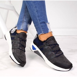 Gray leather sports shoes Big Star II274309 grey 1