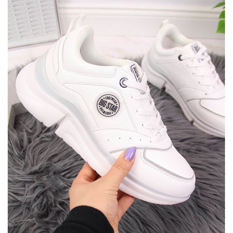 Women's sports shoes on the white platform Big Star II274314 2 Women's sports shoes on the white platform Big Star II274314 2