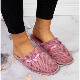 Women's home sweater pink slippers, pink NEWS 2