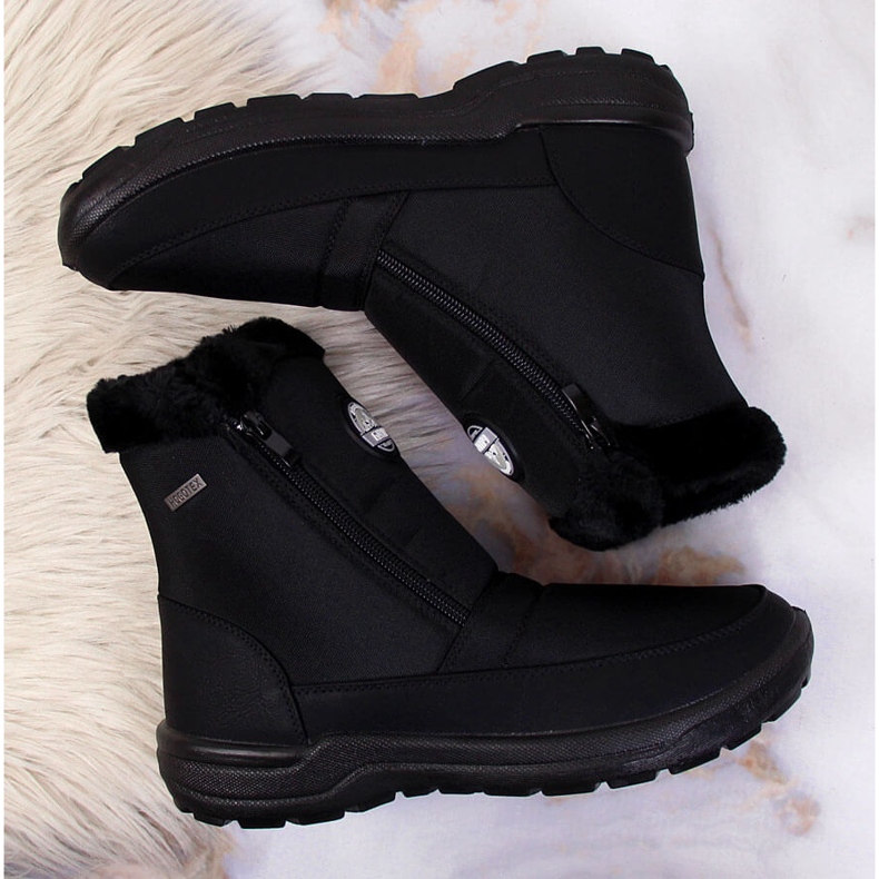 Women's waterproof insulated snow boots black Galop 2