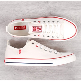 Men's low-top white eco-leather sneakers Big Star JJ174069 2