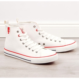 Men's white eco-leather high-top sneakers Big Star JJ174071 1