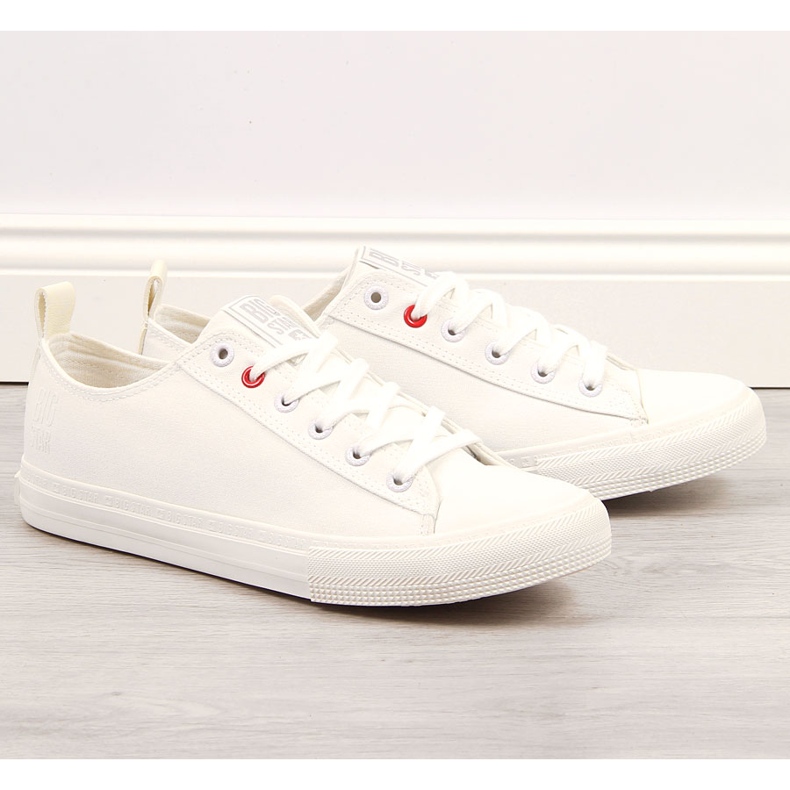 Men's white low-top sneakers Big Star JJ174001 1 Men's white low-top sneakers Big Star JJ174001 1
