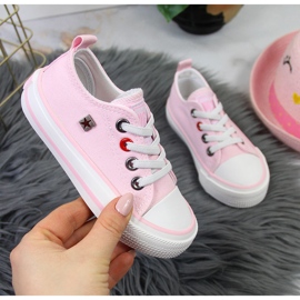 Girls' sneakers with pink elastics Big Star HH374093 1