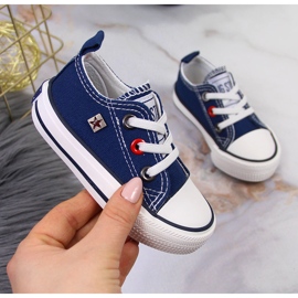 Children's navy blue Big Star sneakers HH374195 1