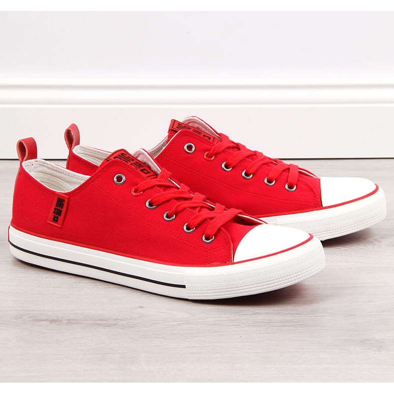 Red Men's low sneakers, textile Big Star JJ174063 1