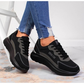 Black Big Star JJ274989 platform sports shoes 1 Black Big Star JJ274989 platform sports shoes 1