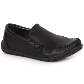 Boys' Black Slip-On Moccasins Kornecki 6805 2