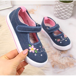 American Club jeans girls' sneakers blue 1 American Club jeans girls' sneakers blue 1