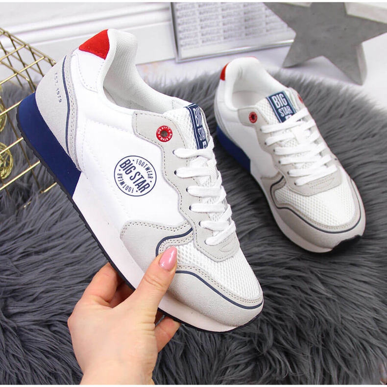White PU leather sports shoes Big Star JJ274280 1 White PU leather sports shoes Big Star JJ274280 1