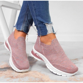 Women's sports shoes slip on pink Potocki 1 Women's sports shoes slip on pink Potocki 1