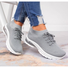 Women's sports shoes gray socks Potocki grey 1