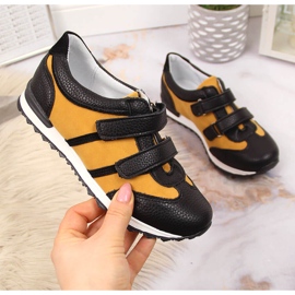 Boys' shoes with velcro camel Kornecki 6291 black multicolored 1