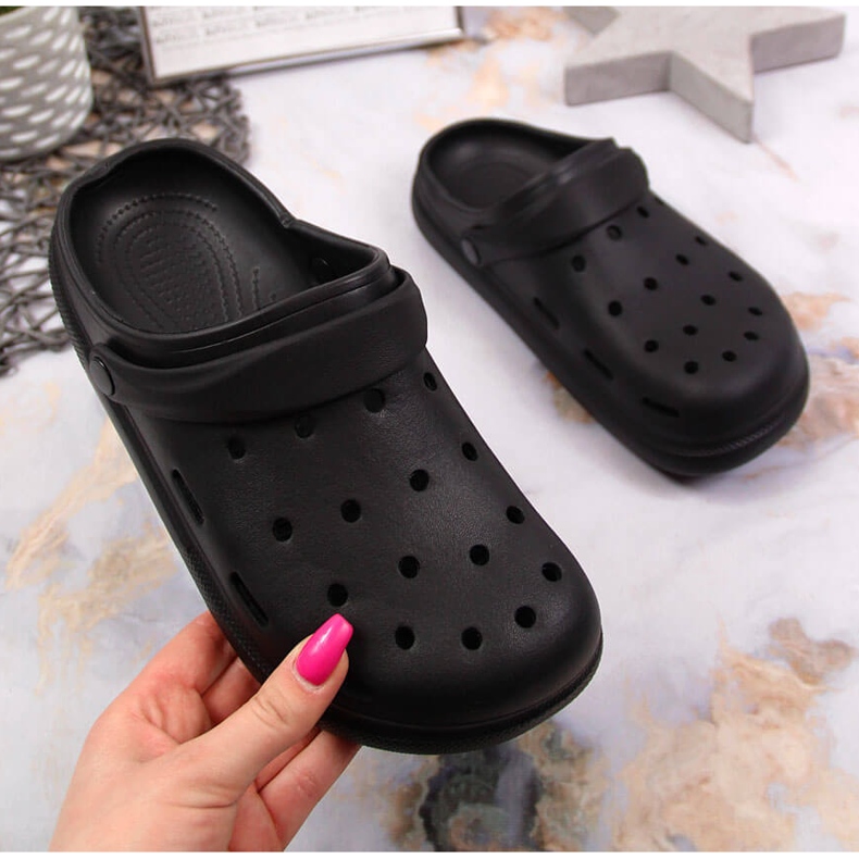 Black Atletico black foam flip-flops 1