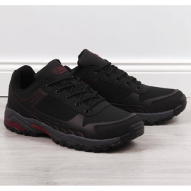 Men's black and red Atletico waterproof trekking shoes 4