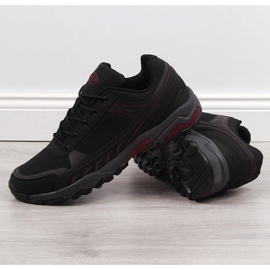 Men's black and red Atletico waterproof trekking shoes 3