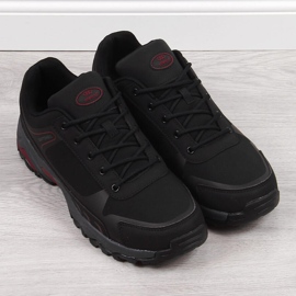 Men's black and red Atletico waterproof trekking shoes 2