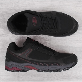 Men's black and red Atletico waterproof trekking shoes 1