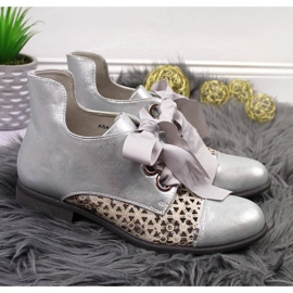 Women's spring silver openwork Jezzi boots 2