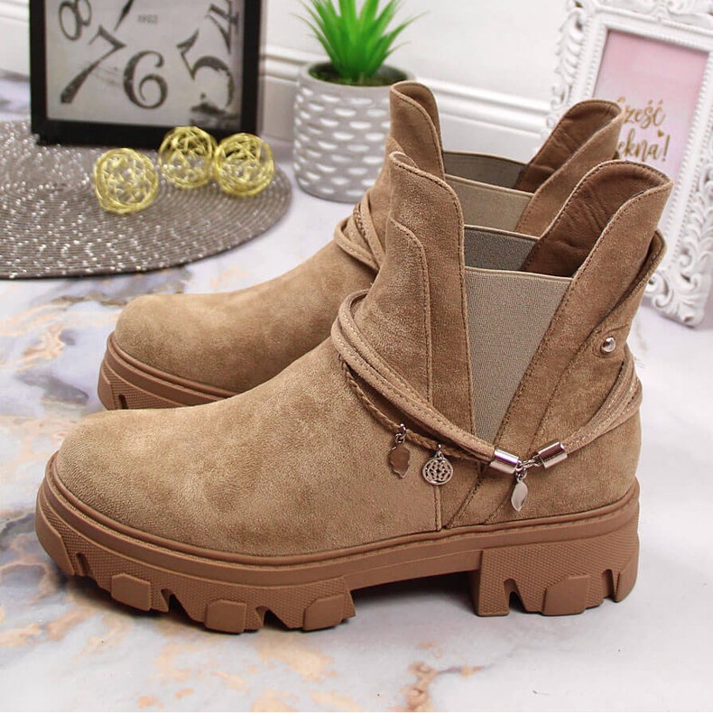 Women's black Jodhpur boots, beige, Filippo 2